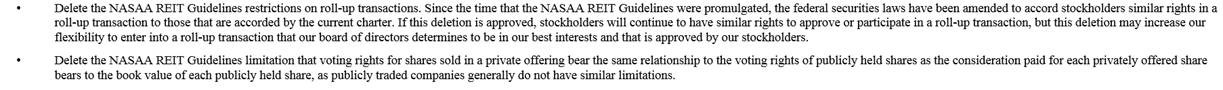 A figure showing an excerpt of the Carter Validus REIT talking about the substance of the vote.